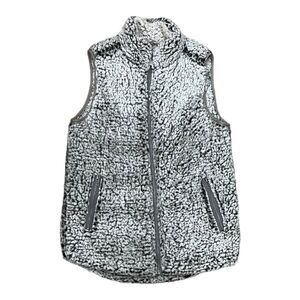 Thread + Supply Charcoal Sherpa Full Zip Fuzzy Vest XS